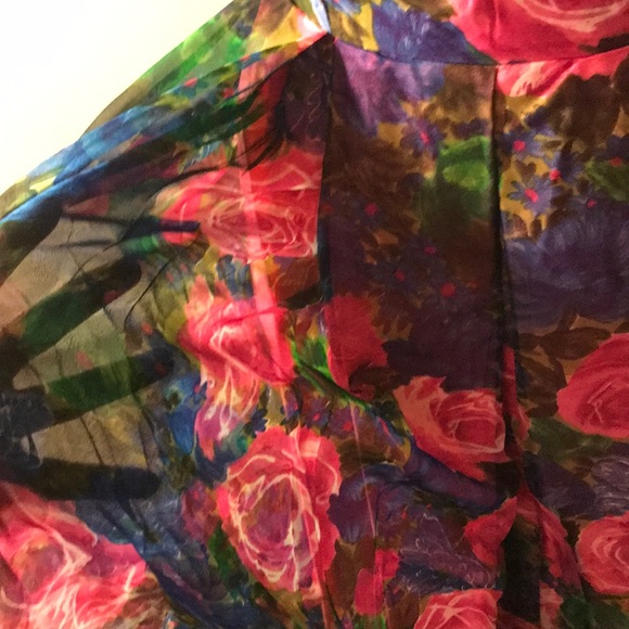 Homemade psychedelic 70s gown vintage dress sz4? - Picture 3 of 6